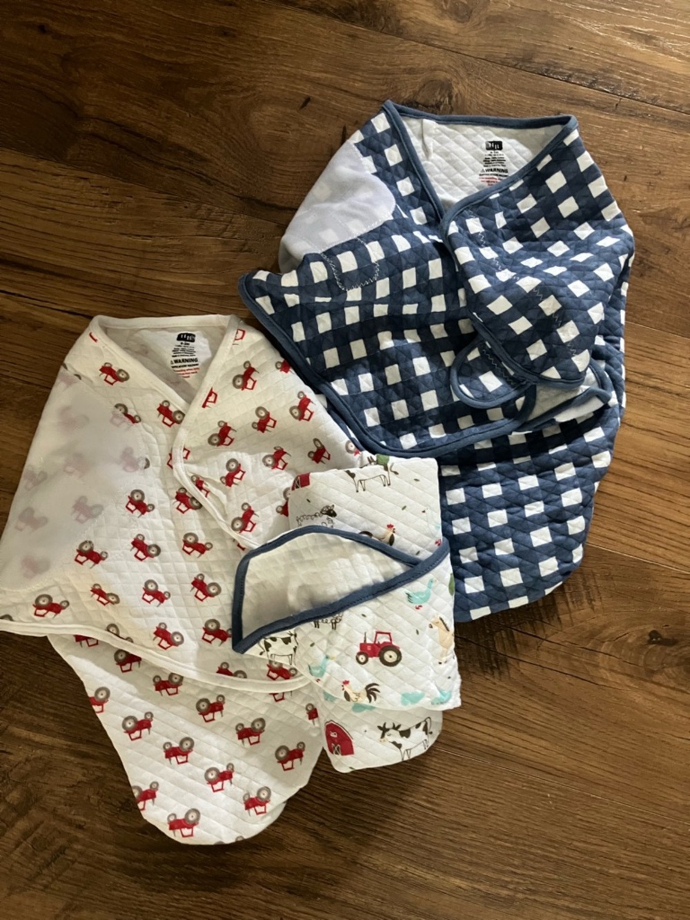 Hudson Baby Velcro Swaddles Set of 3